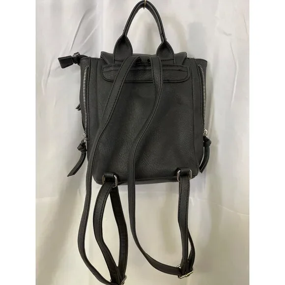 Vintage Women's Matte Black Mini Floral Backpack SKU 6117 - Picture 2 of 8